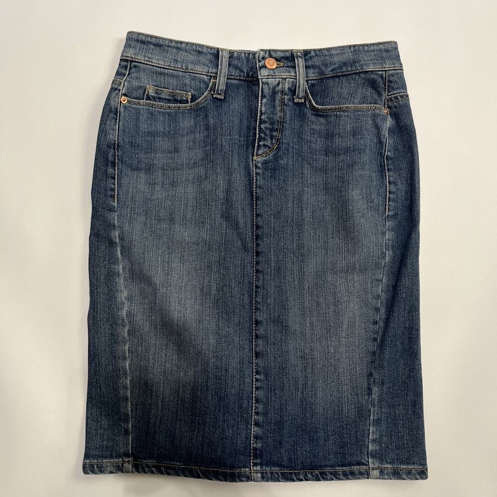 Cambio Jeans Scarlet US Sz 4 Denim Curve Hugging Skirt